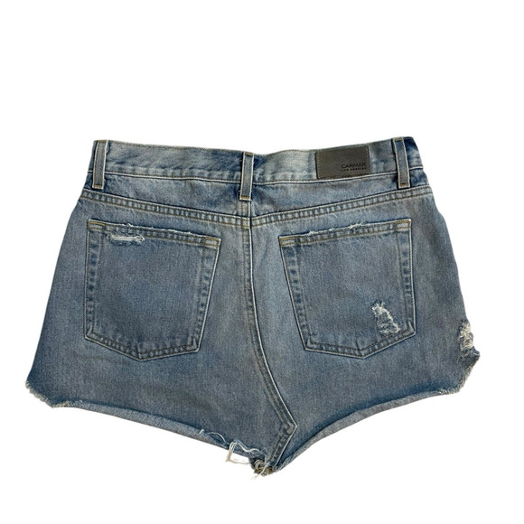 Carmar Micro Mini Skirt Womens Size 28 Denim Distressed Frayed Boho Fesitval USA - Picture 2 of 10